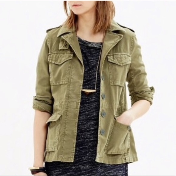Madewell Outbound Army Utility Jacket in Olive XS - Picture 4 of 7